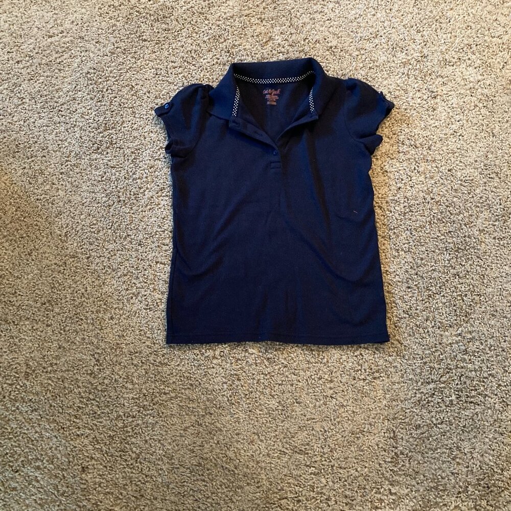 Cat & Jack navy blue polo dress sz large 10-12